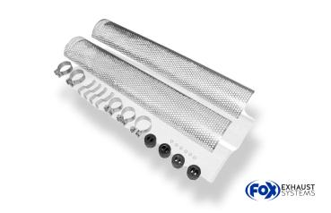 Double Cap Halbanlage Sidepipe, bestehend aus 2 Endschalldämpfern - 1x76 Typ 26 rechts/links passend für: Toyota Hilux
